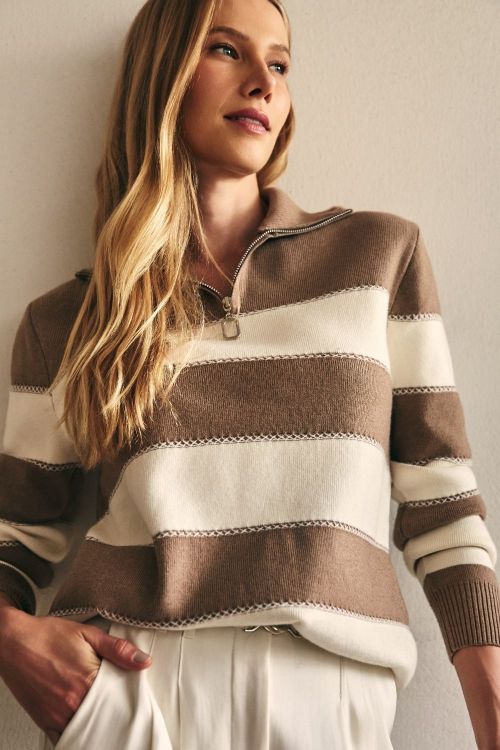 slow style, roupas, roupa feminina, blusa keila cinza, blusa feminina, blusa de tricot gola alta, blusa de tricot com zíper