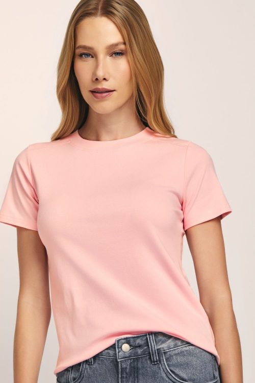 slow style, roupas, roupa feminina, blusa katia rosa, blusa feminina basica, t-shirt feminina elegante, blusa manga curta feminina, blusa casual feminina, blusa para trabalho feminina, moda feminina básica elegante