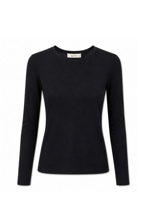slow style, roupas, roupa feminina, blusa larissa preta, blusa feminina manga longa, blusa básica preta, blusa de viscose com elastano, segunda pele feminina, blusa confortável feminina, blusa preta feminina.
