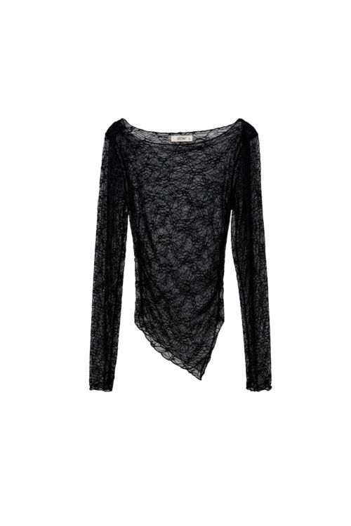 slow style, roupas, roupa feminina, blusa leida, blusa feminina, blusa de renda, blusa de manga longa, blusa transparente, blusa elegante, blusa assimétrica, moda feminina, blusa moderna, blusa em renda, look sofisticado.