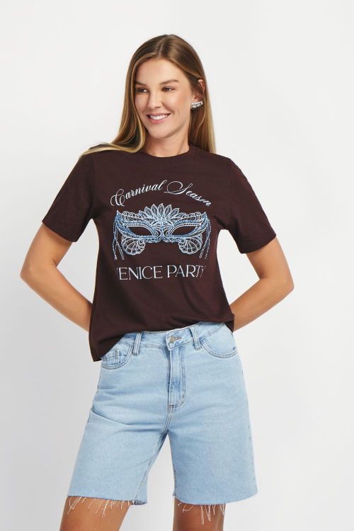 slow style, roupas, roupa feminina, blusa fabiana marrom, camiseta feminina , blusa de algodão