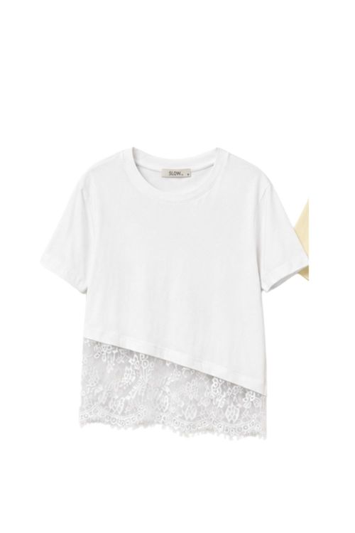 slow style, roupas, roupa feminina, blusa lucila, blusa feminina, blusa de malha, blusa com renda, blusa manga curta, blusa casual feminina, blusa elegante, blusa off white, moda feminina, blusa confortável, blusa versátil.