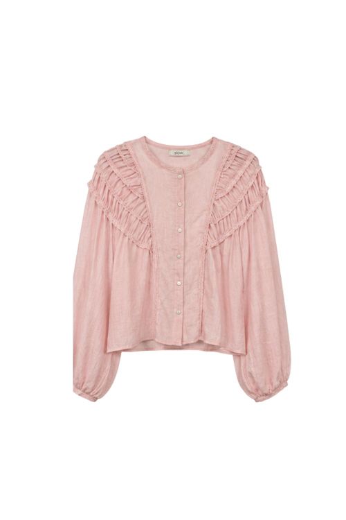 slow style, roupas, roupa feminina, blusa lala, blusa feminina, blusa em voal de algodão, blusa romântica, blusa com babados, blusa manga longa, blusa feminina elegante, blusa leve, blusa casual chic, moda feminina, blusa sofisticada.