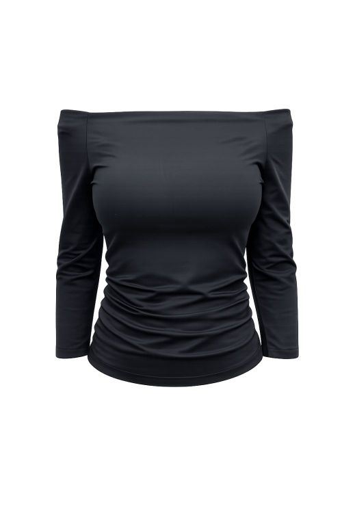 slow style, roupas, roupa feminina, blusa helena preta, blusa feminina, blusa manga 3/4, blusa em jersei com elastano