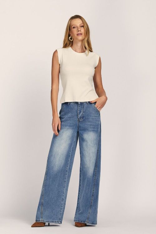 slow style, roupas, roupa feminina, blusa hanna natural, blusa feminina, blusa canelada, blusa de algodão com elastano