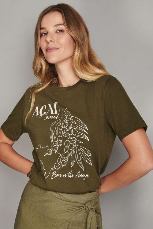 slow style, roupas, roupa feminina, blusa francis verde,camiseta feminina , blusa de algodão