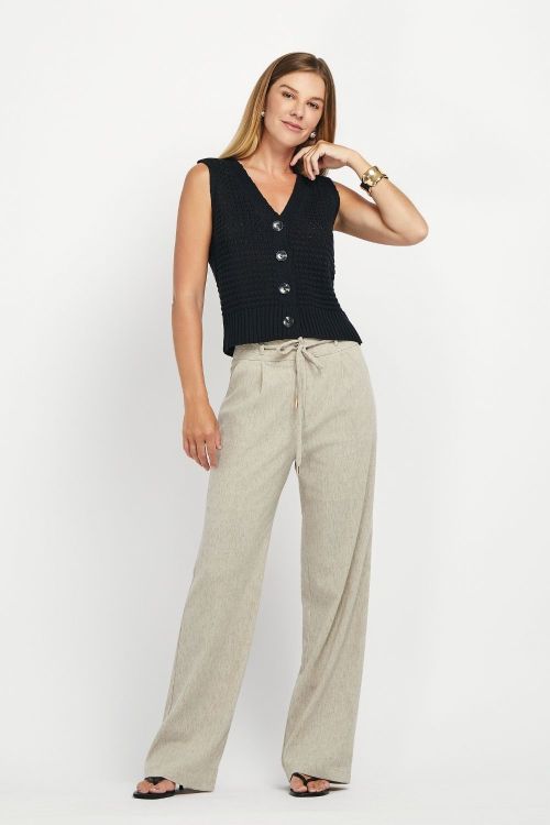 slow style, roupas, roupa feminina, calça feminina, calça ellen bege, calça de alfaiataria.