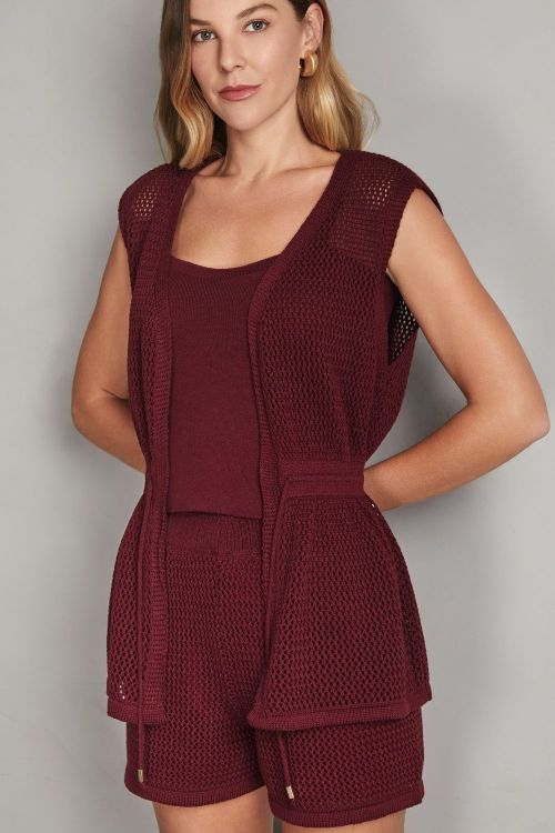 slow style, roupas, roupa feminina, conjunto flor bordo, conjunto feminino, conjunto de tricot