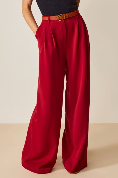 slow style, roupas, roupa feminina, calça feminina bordo, pantalona zoe, pantalona de alfaiataria