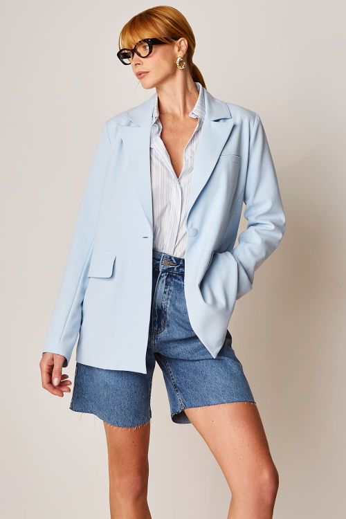 slow style, roupas, roupa feminina, blazer feminino azul, blazer celine, blazer de alfaiataria