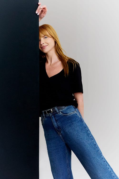 slow style, roupas, roupa feminina, blusa ayla preta, blusa feminina, blusa de malha decote V